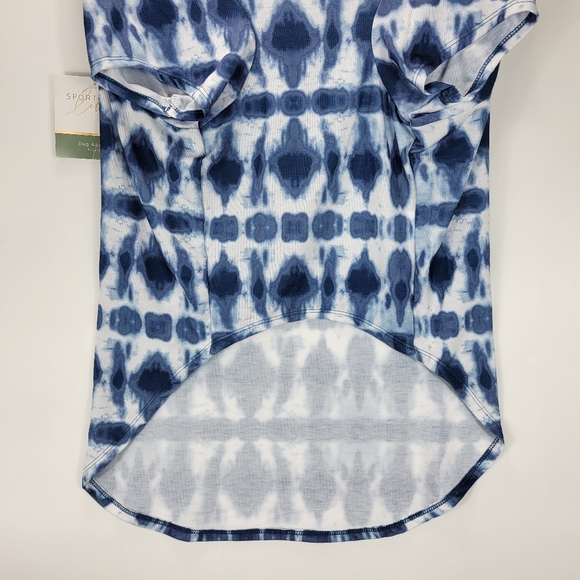 Sport Pet Living Dog Tie-Dye Pocket T Shirt Fun Outfit Costume Size XL Blue - Picture 9 of 11